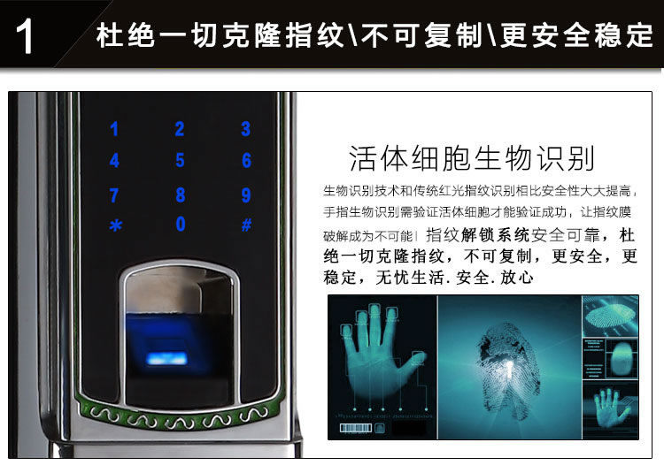 玉蛟龍智能門鎖 智能鎖防窺視輸入、半導(dǎo)體/光學(xué)指紋傳感器