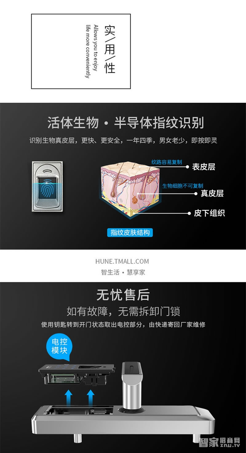 科裕鈦合金智能鎖918-88-F 半導(dǎo)體指紋鎖