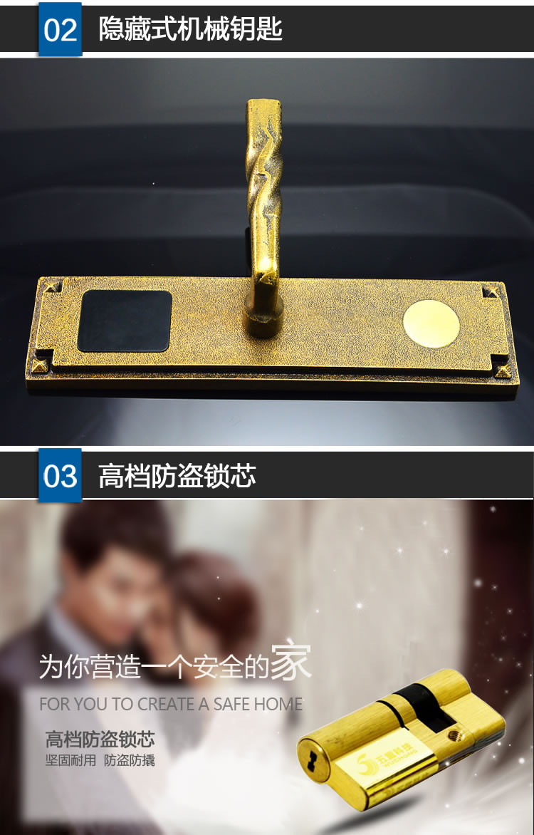 英諾維智能鎖 智能電子門鎖純銅精鑄、豪華執手