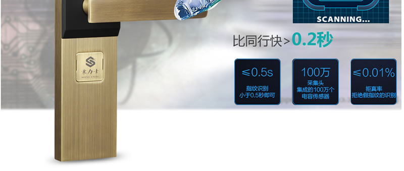 豪力士指紋鎖 D3310F家用防盜門智能鎖大門鎖電子鎖手機APP感應鎖密碼鎖