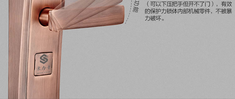 豪力士智能鎖指紋鎖 D5688F家用防盜門密碼磁卡感應電子鎖