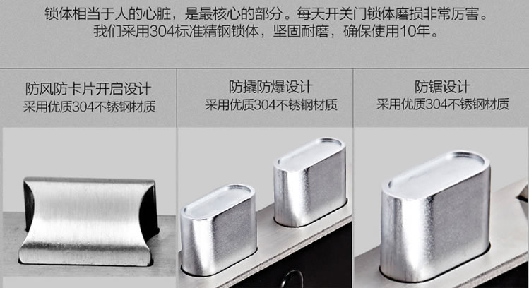 豪力士智能鎖指紋鎖 D5688F家用防盜門密碼磁卡感應電子鎖