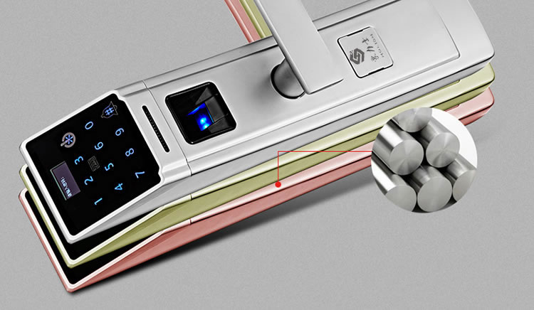 豪力士智能鎖指紋鎖 D5688F家用防盜門密碼磁卡感應電子鎖