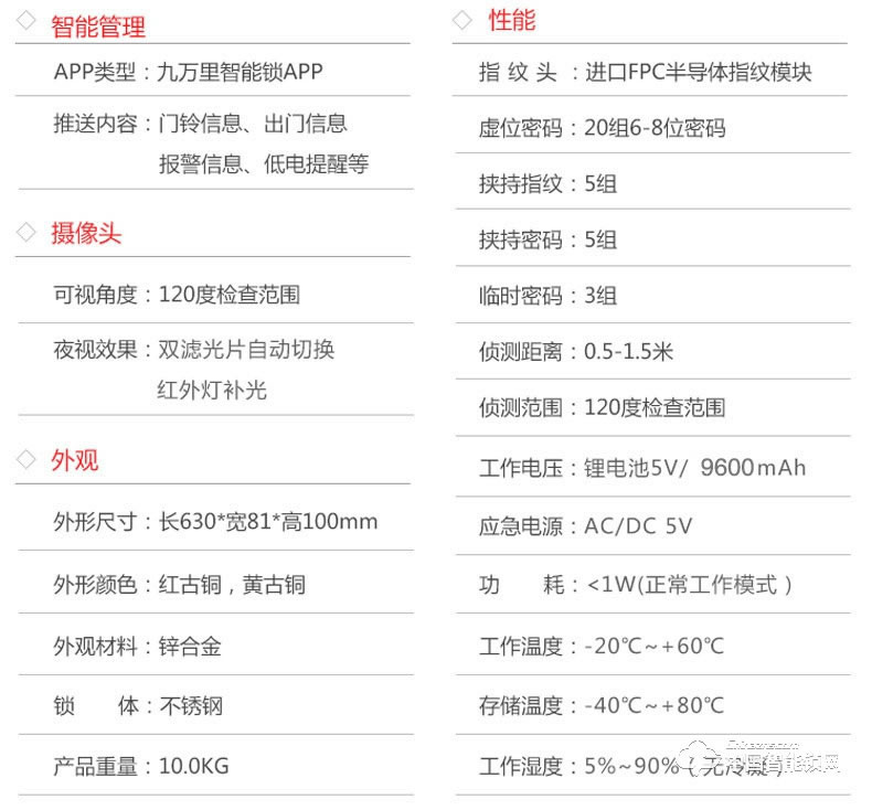 九萬里智能鎖C900 歐式古典別墅大門鎖指紋密碼鎖