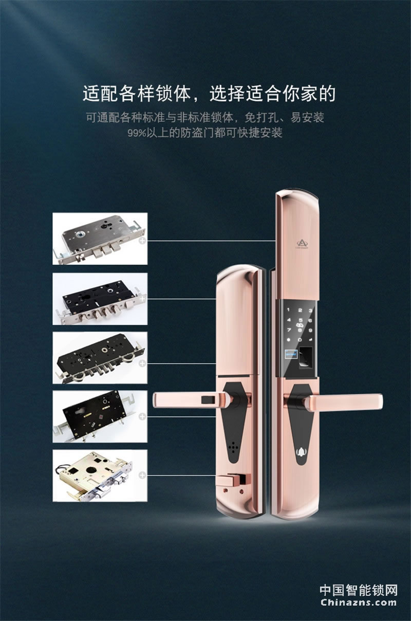 礪安不銹鋼指紋密碼鎖 試開報警及鎖定 LA5S系列