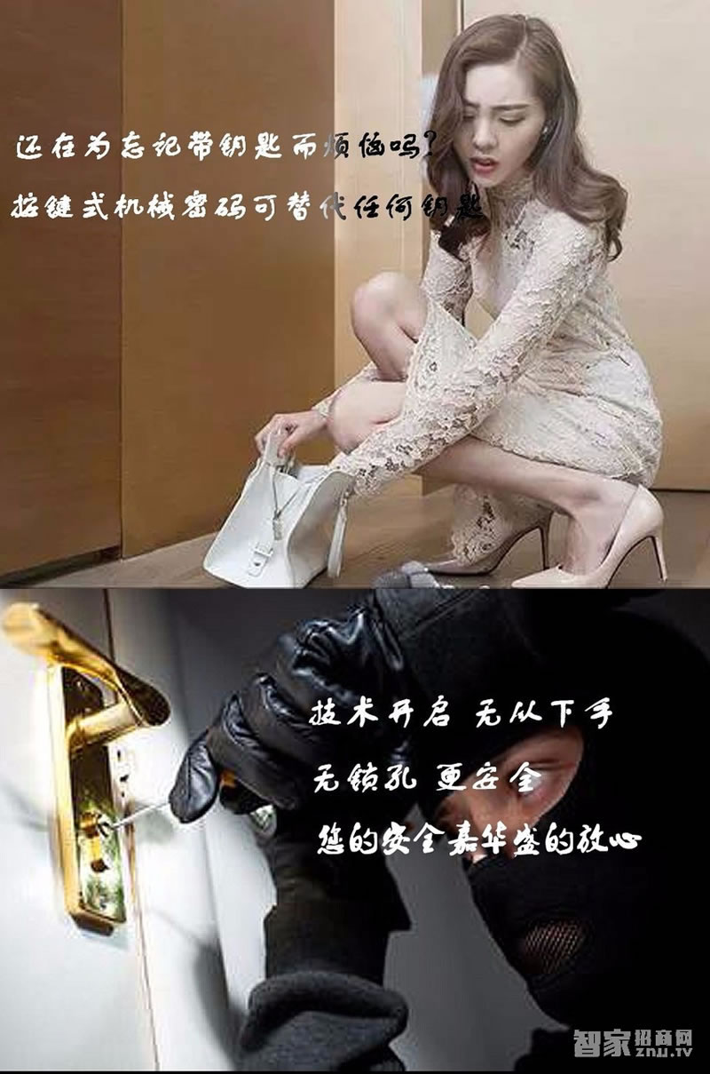 嘉華盛無鎖孔電子鎖 機(jī)械按鍵密碼鎖 防窺視