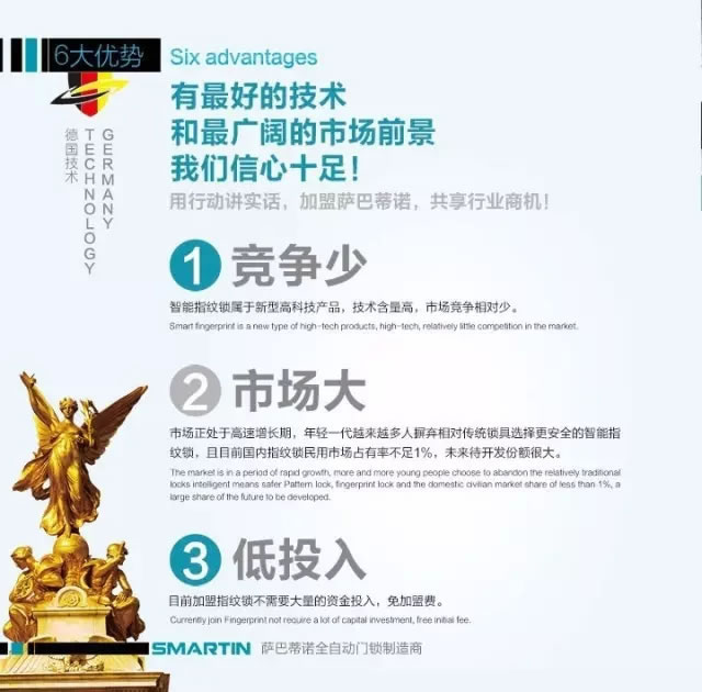 薩巴蒂諾指紋鎖全自動智能鎖 紅外感應 電子密碼鎖