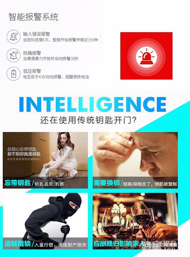安唯萊智能鎖 全銅滑蓋智能指紋密碼鎖
