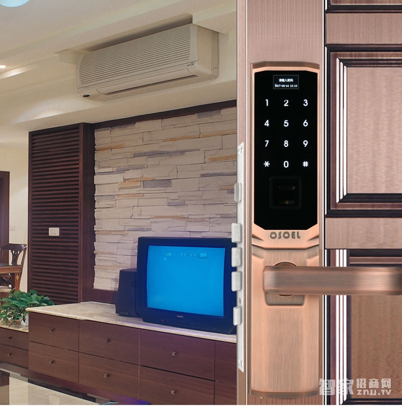 歐索爾智能鎖 直板指紋鎖密碼鎖 手機(jī)感應(yīng)開(kāi)鎖