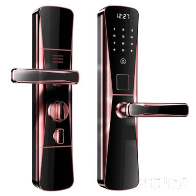 全壹智能密碼鎖 刷卡鎖 直板紅古銅