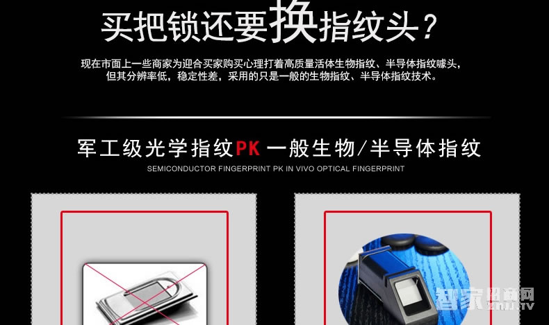 吉中吉智能鎖 滑蓋指紋密碼鎖 防盜電子密碼鎖