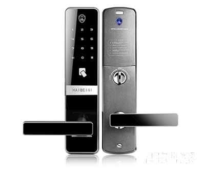 海貝斯智能鎖 智能感應鎖直板鋅合金面板珍珠銀