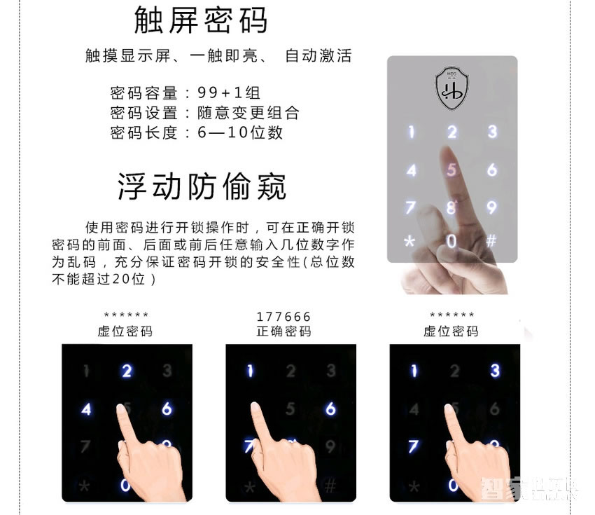 海貝斯智能鎖 智能感應卡鎖直板富貴金