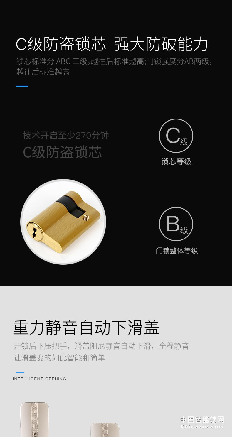 YGS楊格指紋鎖 密碼鎖智能鎖 指紋家用防盜門鎖智能門鎖 T7-D