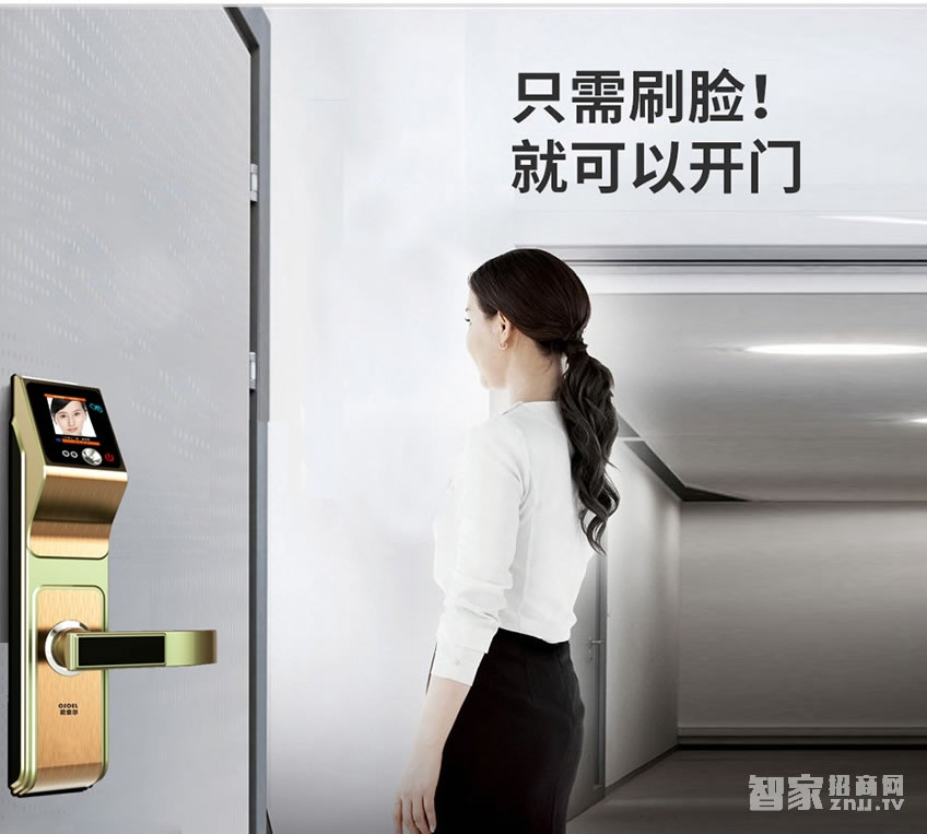歐索爾智能鎖人臉識別鎖 家用防盜密碼鎖