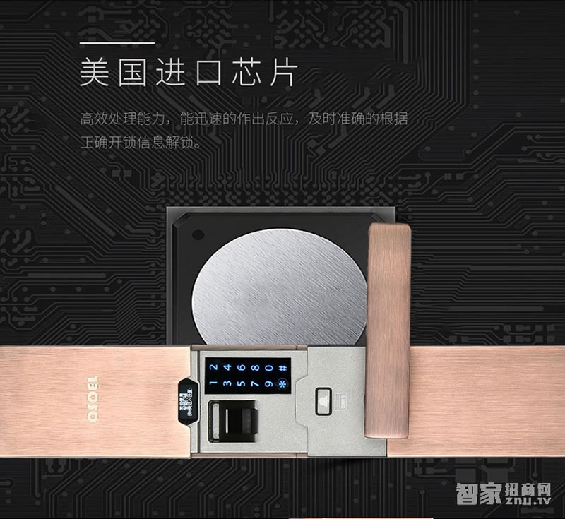 歐索爾智能鎖別墅指紋密碼鎖 家用防盜門智能鎖