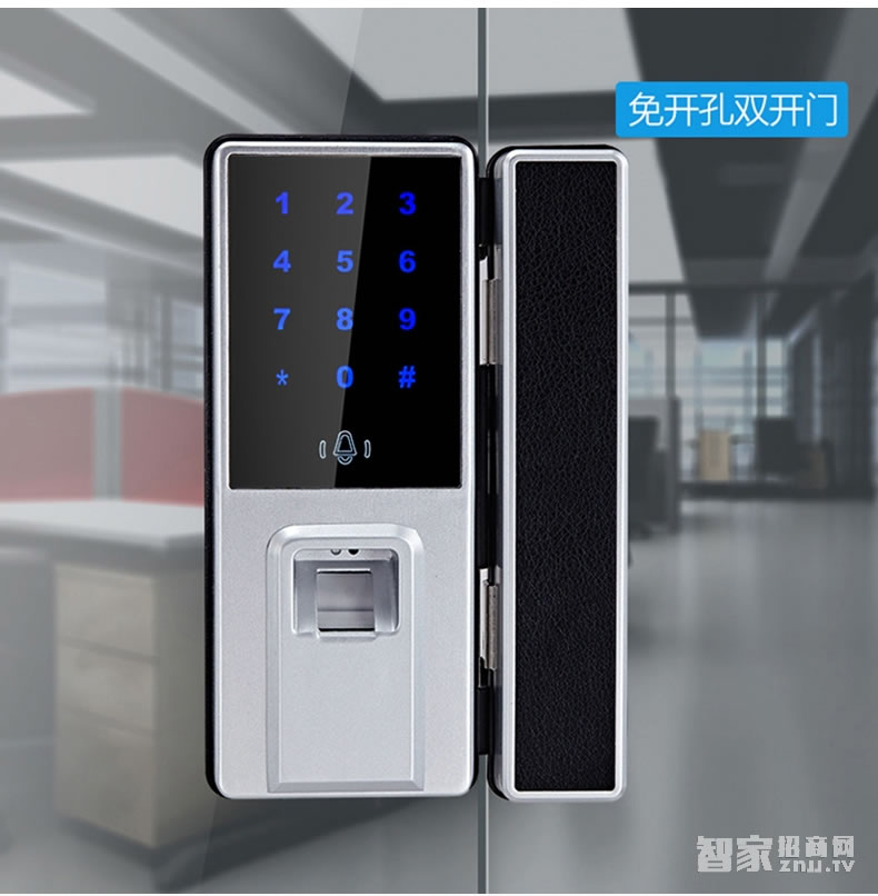 歐索爾智能鎖玻璃門(mén)指紋鎖 辦公智能電子密碼鎖