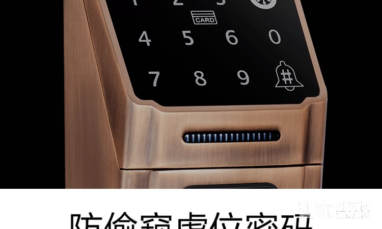 智能屋智能鎖 家用防盜智能鎖(紅古銅)