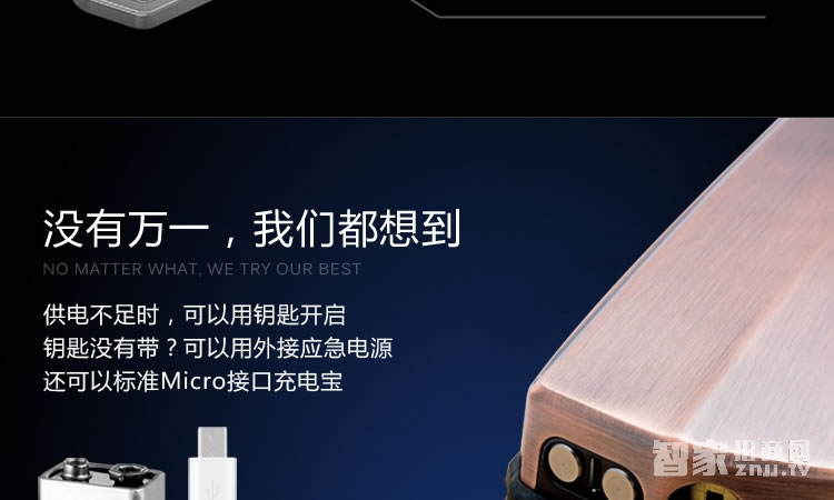 智能屋指紋鎖 家用智能鎖(香檳金)