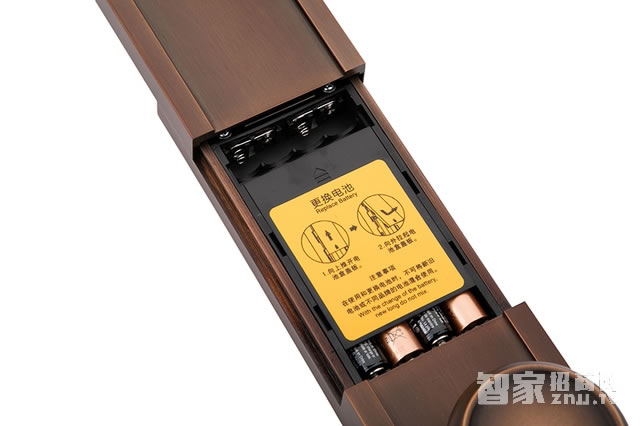 艾棲別墅指紋鎖 滑蓋智能鎖 電子鎖純銅鎖