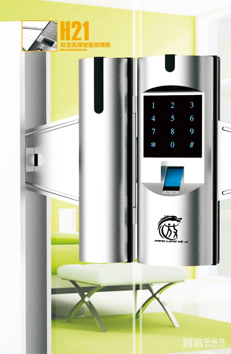 放龍科技智能鎖 玻璃門(mén)智能鎖 辦公防盜指紋密碼鎖