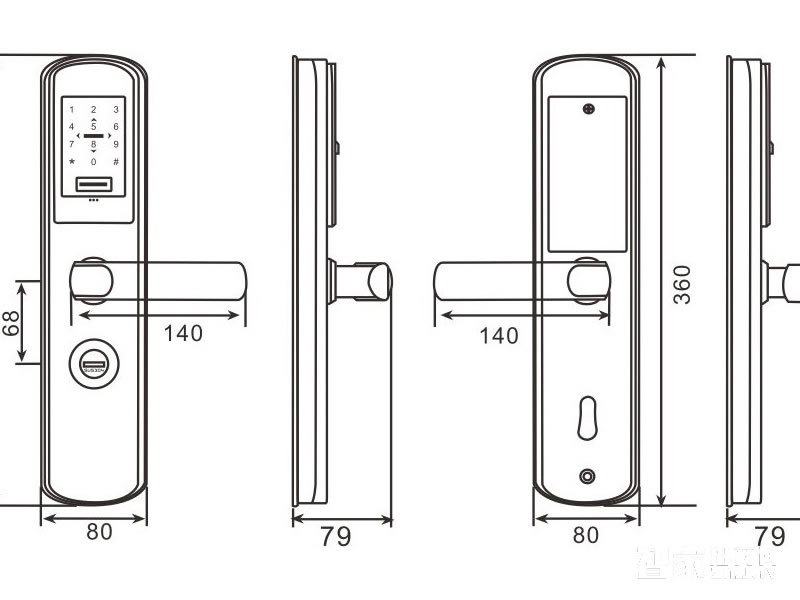 八達(dá)智能密碼鎖  密碼刷卡遙控開(kāi)鎖/不銹鋼材質(zhì)