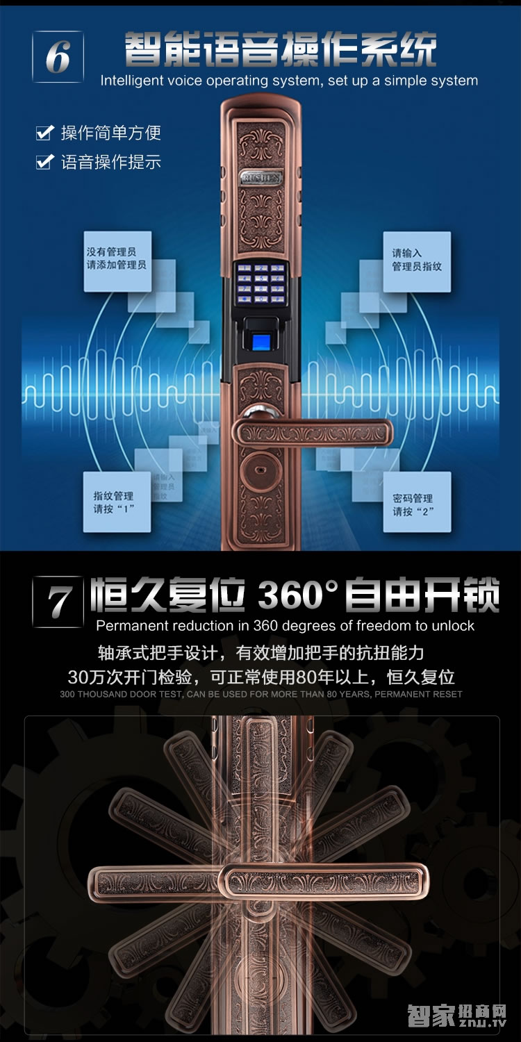 如神家用指紋鎖 防盜指紋密碼鎖 防貓眼開鎖