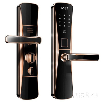 全壹全自動智能鎖 密碼刷卡鎖 直板黃古銅