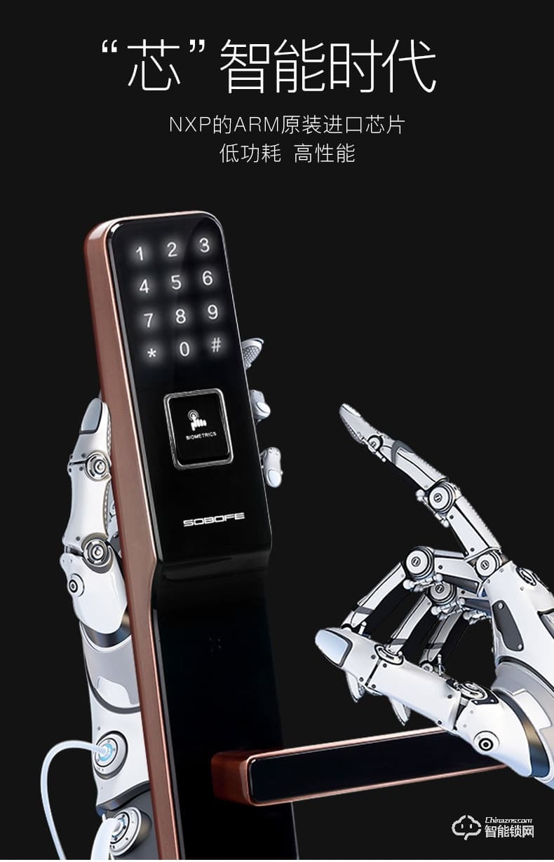 索伯菲指紋鎖 210高端智能家用指紋密碼鎖