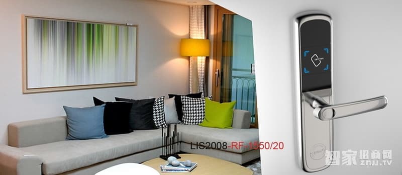 力維智能鎖 RF-1550/20酒店防盜門鎖感應鎖直板亮金