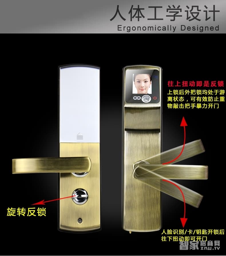 索掌門智能鎖 人臉識別鎖 家用防盜面部識別智能鎖