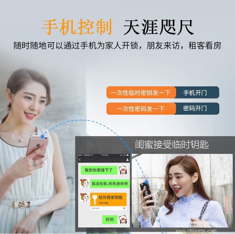 尊爵智能鎖 智能識(shí)別指紋密碼鎖 家用防盜指紋