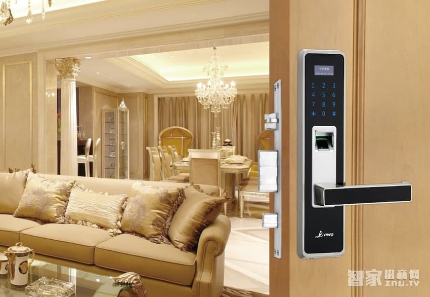 億沃指紋密碼鎖 家用防盜門鎖 直板智能鎖