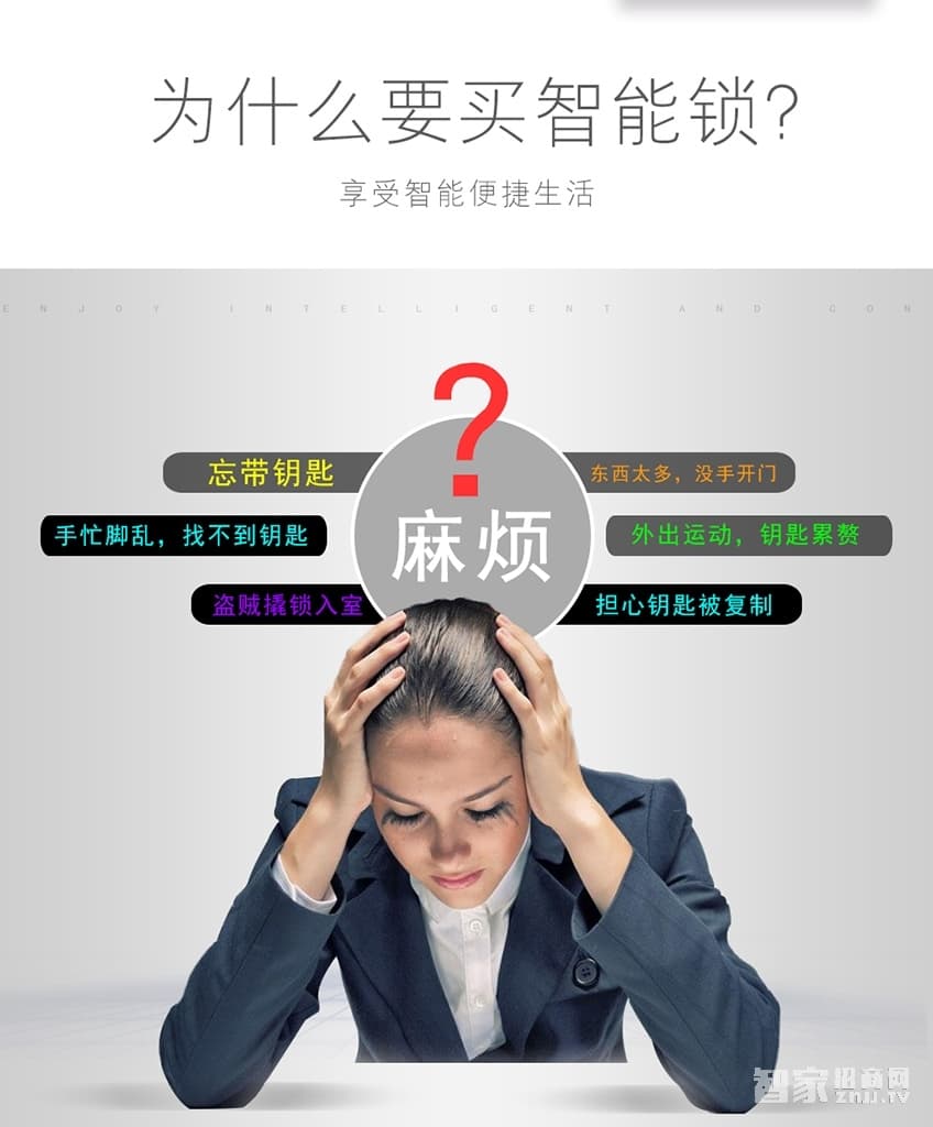 特工狗防盜門鎖智能門鎖指紋密碼鎖全觸屏面板、防復制指紋