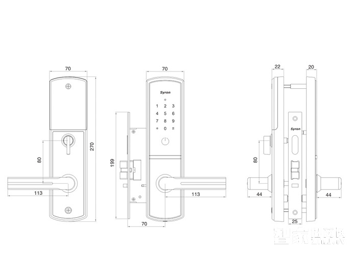 西容手機(jī)藍(lán)牙感應(yīng)鎖 SY74CP密碼鎖