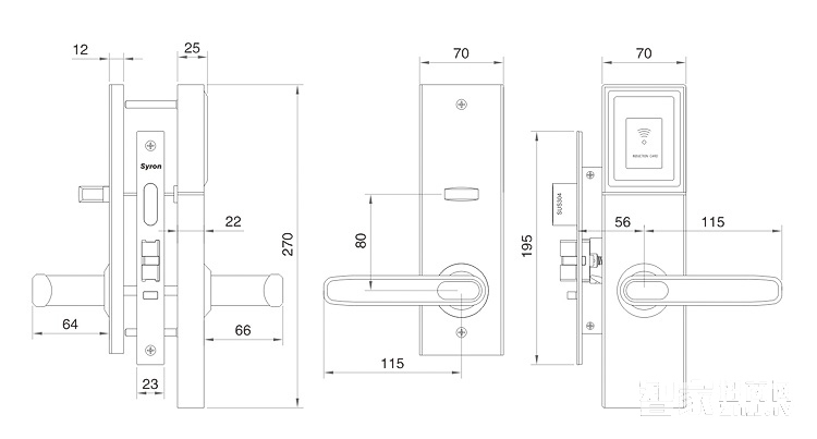 西容防盜智能酒店鎖 指紋密碼開鎖 