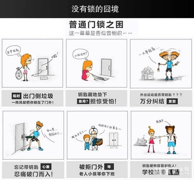 堅甲衛士滑蓋智能指紋鎖 手機感應開鎖