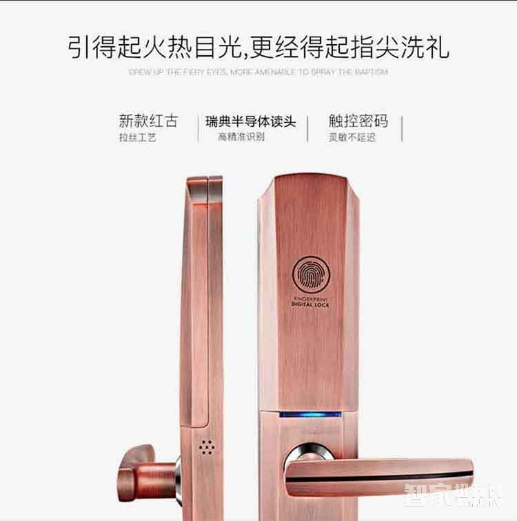 堅甲衛(wèi)士瑞典指紋頭平滑蓋指紋鎖 密碼刷卡鎖