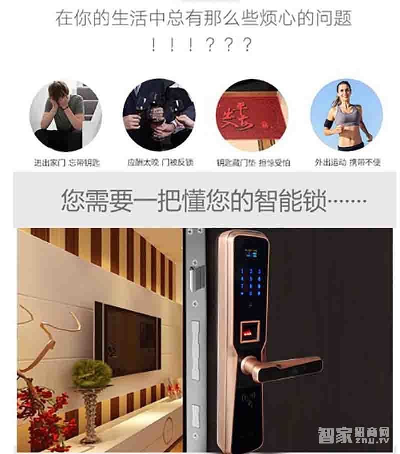 堅甲衛士全自動四合一指紋鎖 防盜智能門鎖