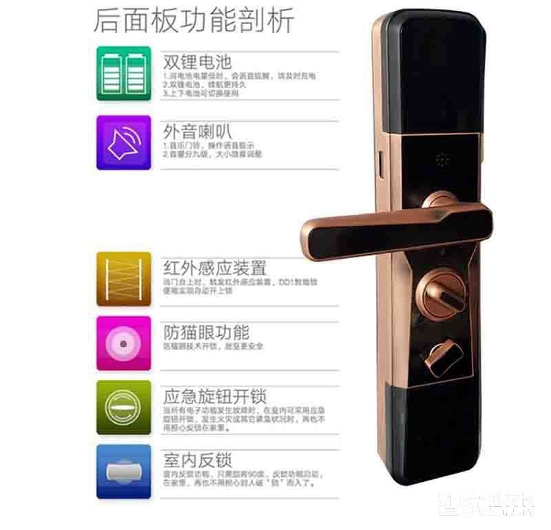 堅甲衛士全自動四合一指紋鎖 防盜智能門鎖