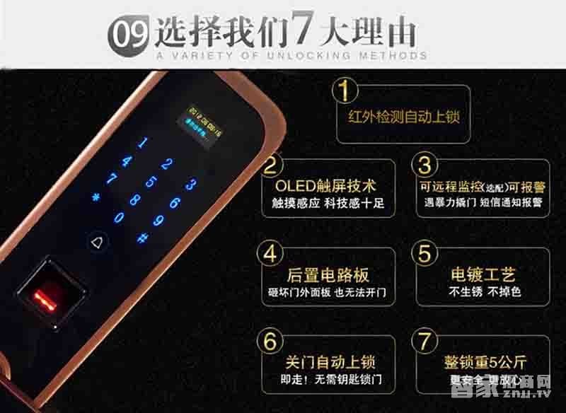 堅甲衛士紅外全自動智能指紋鎖 直板刷卡鎖