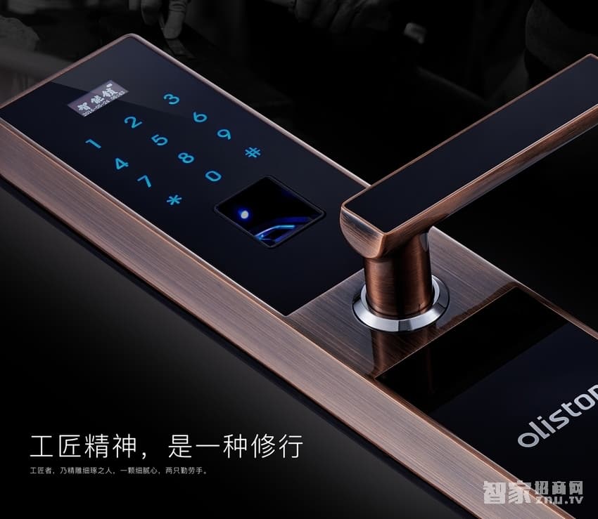 歐萊斯頓指紋鎖電子鎖智能門鎖密碼鎖家用防盜門鎖