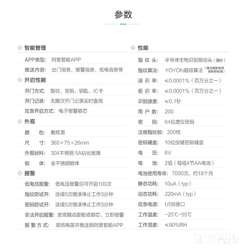 曼申指紋鎖 iLock 5 家用防盜門鎖 電子刷卡鎖