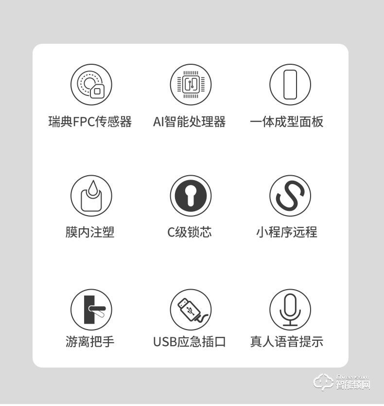 朗菲智能鎖 家用防盜門(mén)免開(kāi)孔入戶(hù)門(mén)電子鎖