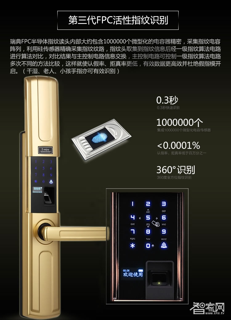 G5指紋密碼鎖 恒眾鑫物聯網智能鎖第一品牌