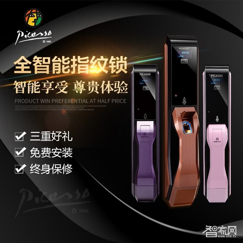 畢加索指紋鎖 全自動智能鎖