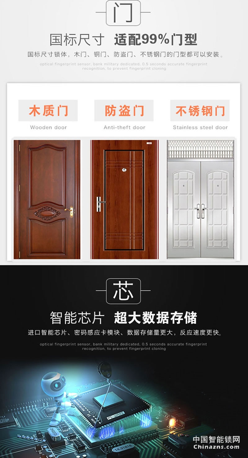 uiot超級智慧家 紫韻系列智能門鎖 防盜門木門感應密碼鎖