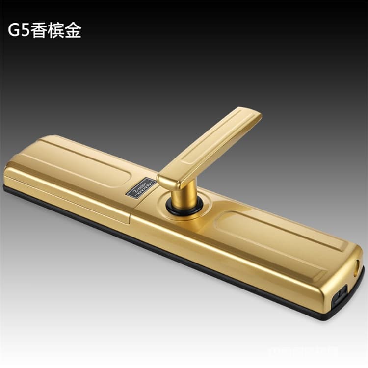 優(yōu)咖香檳色智能指紋鎖 防撬報警智能門鎖