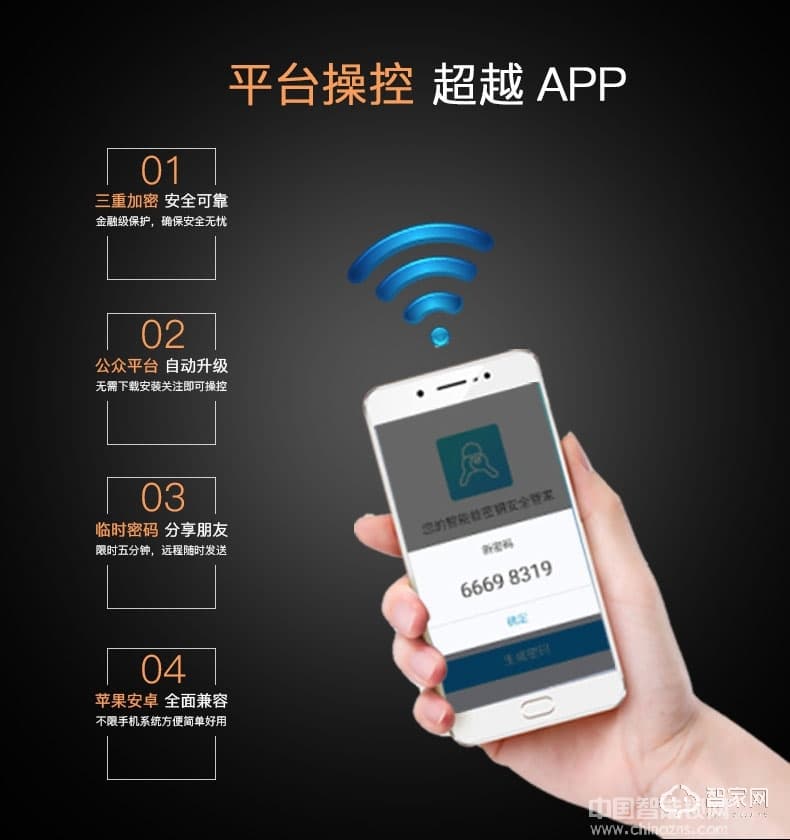 歐超半導體指紋鎖 滑蓋智能鎖 英倫華帝160656