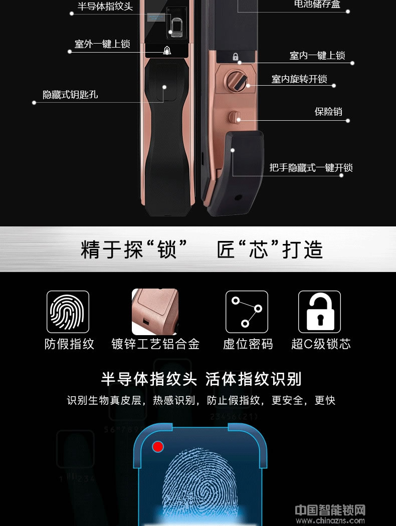 萬事威全自動指紋鎖 紅外識別感應(yīng)鎖